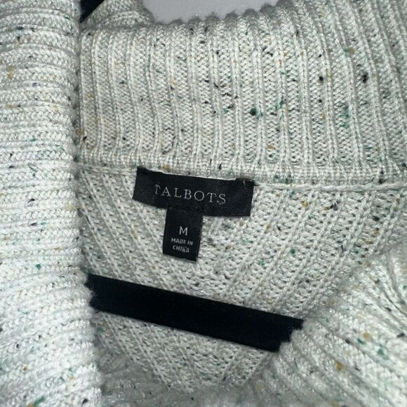 Talbots Women’s Speckled Cowl Neck Sweater Size Medium - Picture 4 of 5